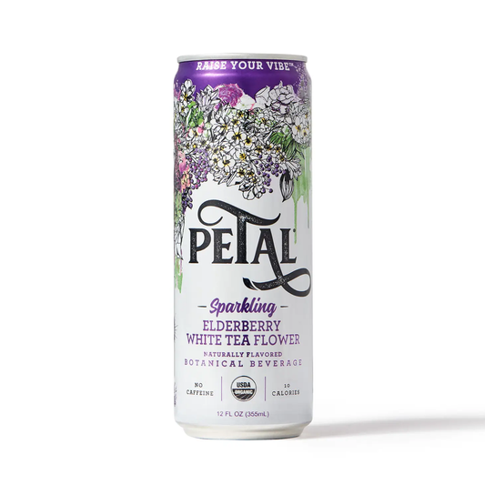 Elderberry White Tea Flower | Petal Sparkling Beverage